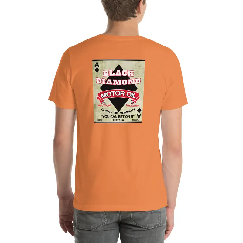 Muncle Mike’s Vintage Gas & Oil T-Shirt – Black Diamond Motor Oil Theme