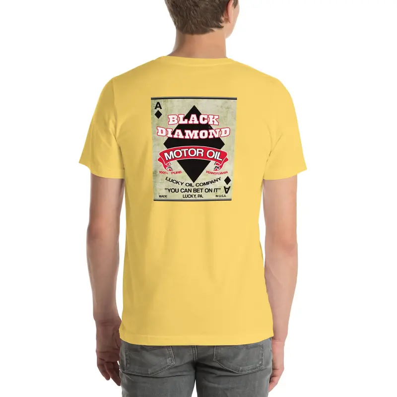 Muncle Mike’s Vintage Gas & Oil T-Shirt – Black Diamond Motor Oil Theme