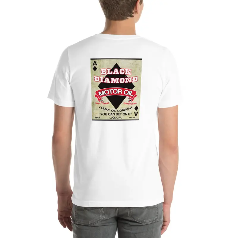 Muncle Mike’s Vintage Gas & Oil T-Shirt – Black Diamond Motor Oil Theme