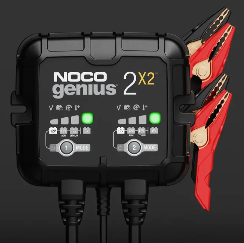 Noco Genius2x2 6V/12V 2-Bank 4A Smart Battery Charger 1