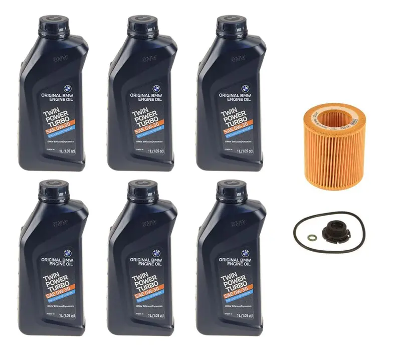 Oil Service Kit Genuine Bmw Oil  0W-30 - N20 Rwd With Plastic Oil Pan 1