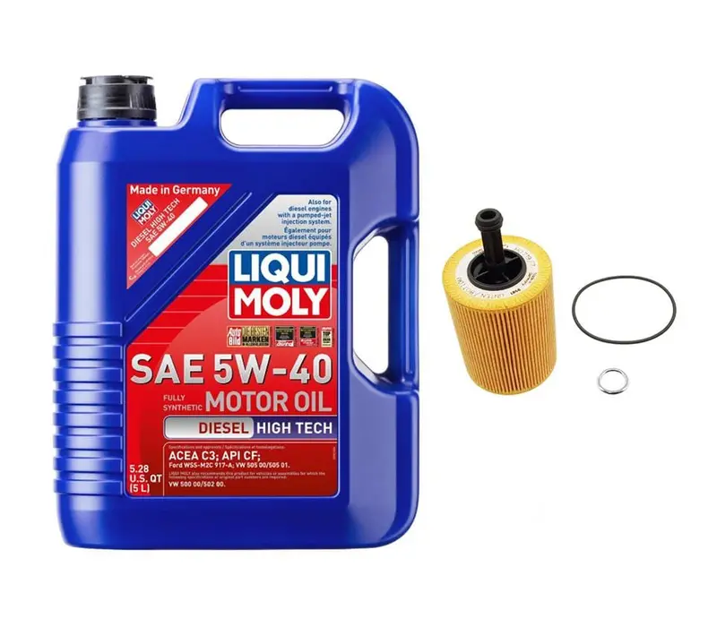 Oil Service Kit - Liqui Moly Diesel High Tech 5W40 - Vw Mk5 1.9L Tdi 1