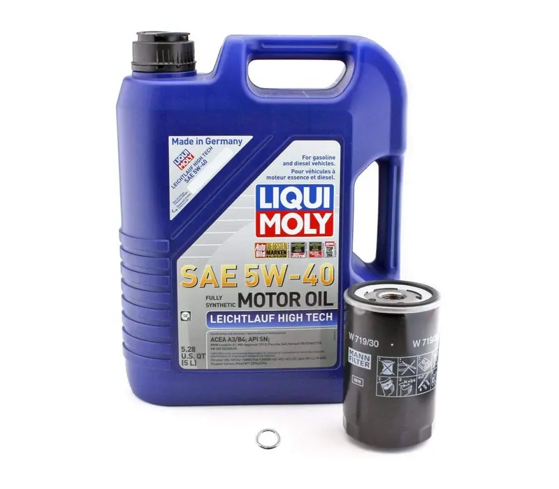 Oil Service Kit - Liqui Moly Leichtlauf High Tech - 5W40 - Vw Mk3 & Mk4 2.0L / Mk4 1.8T / Audi Tt 1