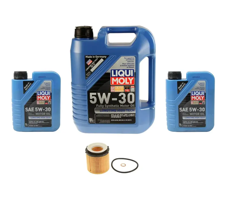 Oil Service Kit -Liqui Moly Longtime High Tech 5W-30 - For Models With Plastic Oil Filter Housing N20 Xdrive / N52/ N54 / N55 1