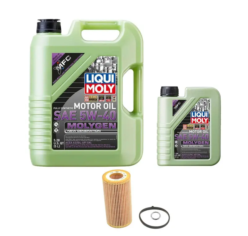 Oil Service Kit - Liqui Moly Molygen 5W-40 - Vw 2.5L 1