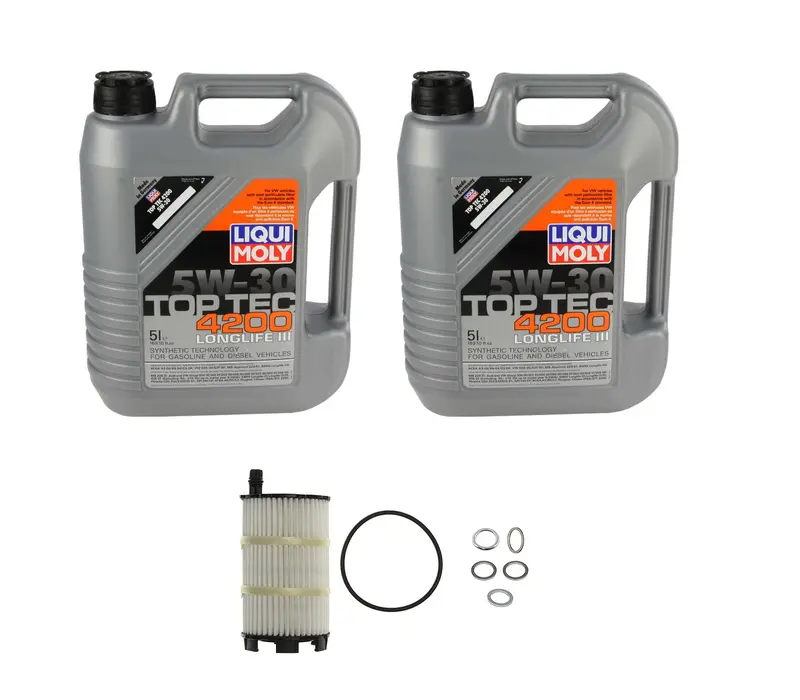 Oil Service Kit - Liqui Moly Top Tec 4200 Sae 5W-30  / Audi R8 V10 5.2L 1