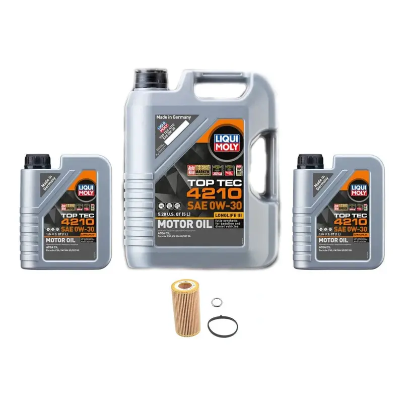 Oil Service Kit - Liqui Moly Top Tec 4210 Sae 0W-30 - Audi Late 2.5T 1