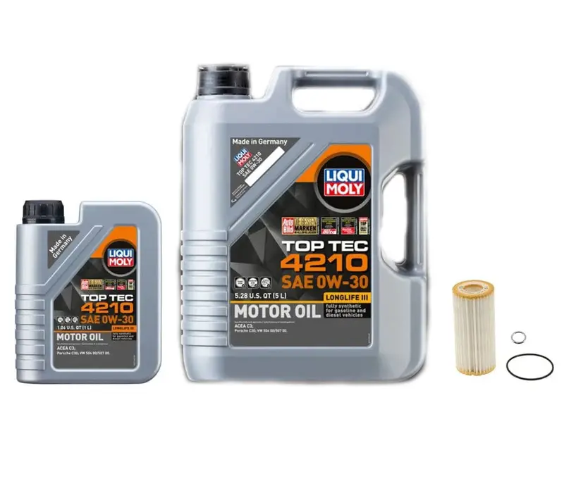 Oil Service Kit - Liqui Moly Toptec 4210 0W-30 - Vw / Mk8 Golf R 1