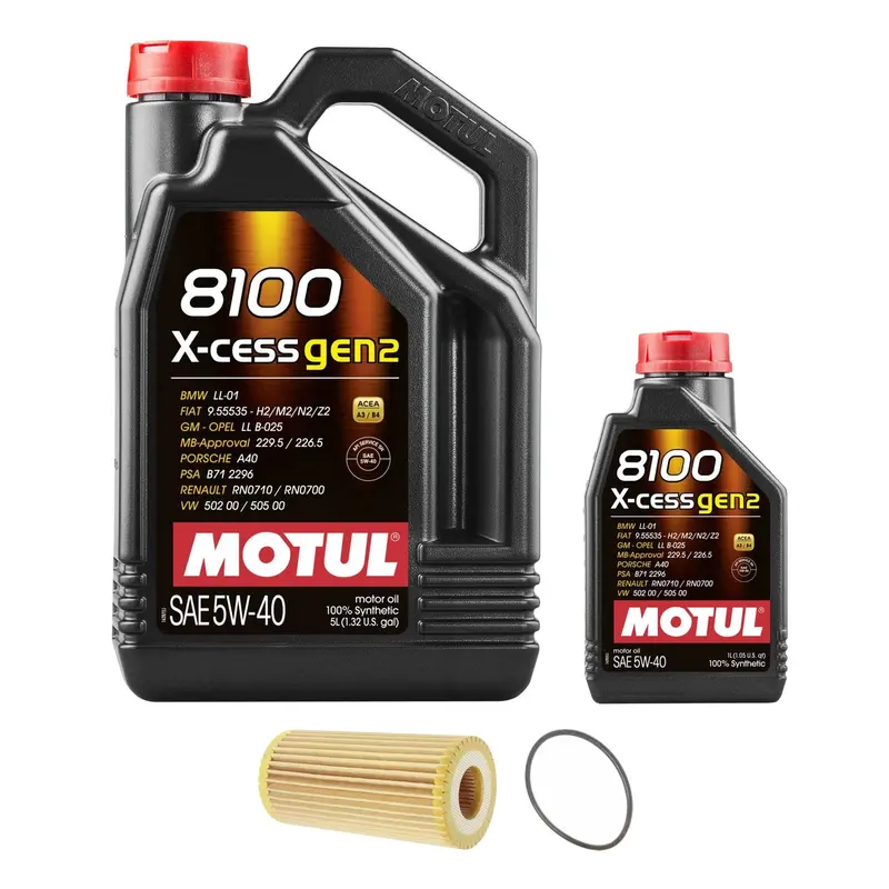 Oil Service Kit - Motul 8100 X-Cess Gen2 5W-40 - Vw/Audi / Gen 3 / 1.8T / 2.0T 1