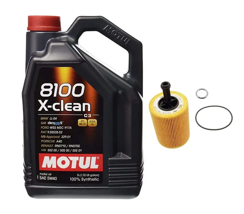 Oil Service Kit - Motul 8100 X-Clean (5W-30) - Vw/Audi  2.0L Tdi / Mk5 / Mk6 1