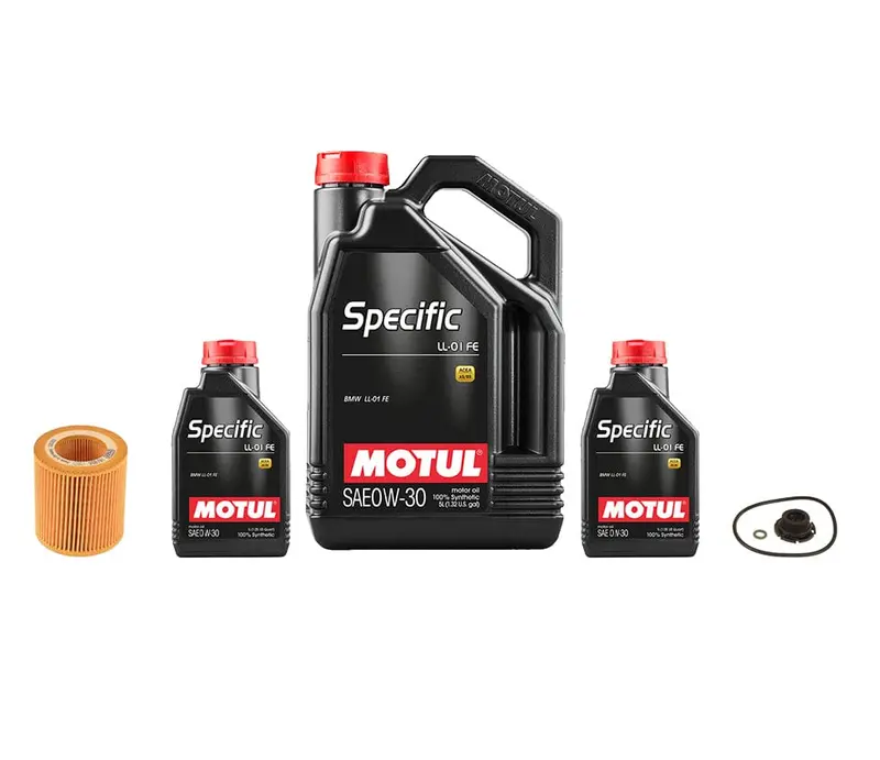 Oil Service Kit - Motul Specific Full Synthetic 0W-30 Ll-01 Fe - N20 Rwd With Plastic Oil Pan 1