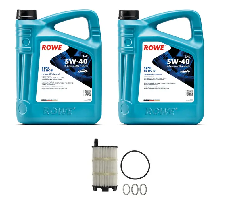 Oil Service Kit - Rowe Hightec Synt Rs Hc-D Sae 5W-40 - Audi 4.2L V8 1