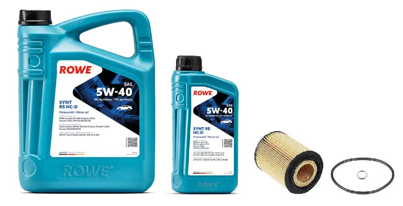 Oil Service Kit - Rowe Hightec Synt Rs Hc-D Sae 5W-40 - Vw Mk4 12V Vr6 1