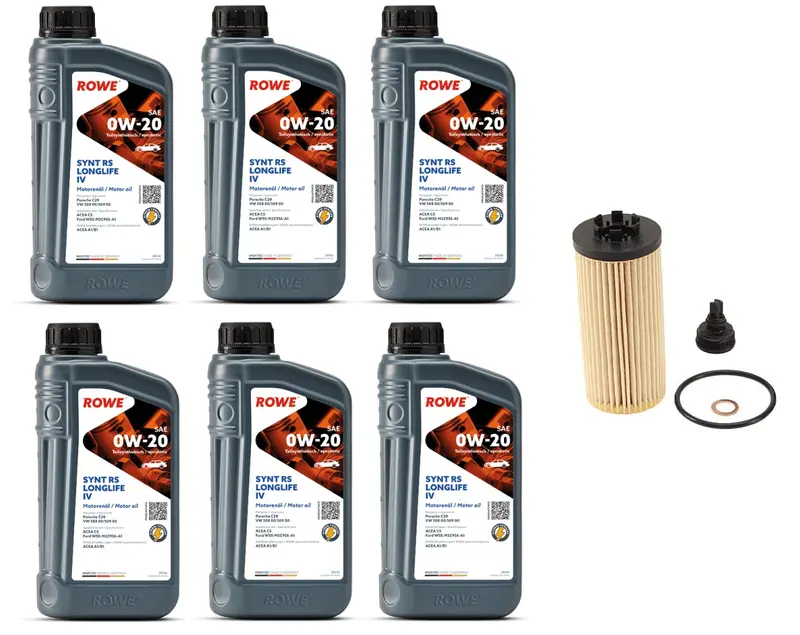 Oil Service Kit - Rowe Hightec Synth Rs Longlife Iv Sae 0W-20 - 2020+ Gen 3 F54 / F55 / F56 / F57 / F60 1