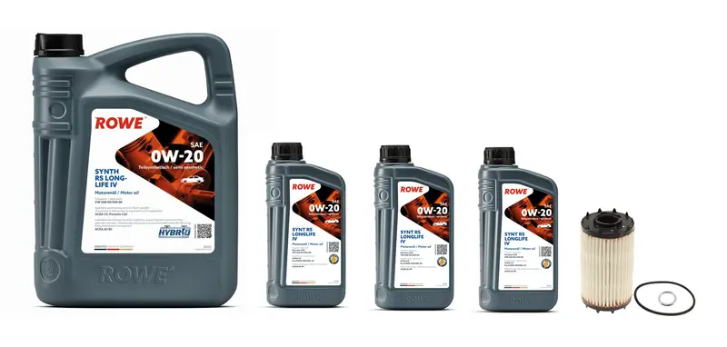 Oil Service Kit - Rowe Hightec Synth Rs Longlife Iv Sae 0W-20 - Audi 3.0T (2018+) 1