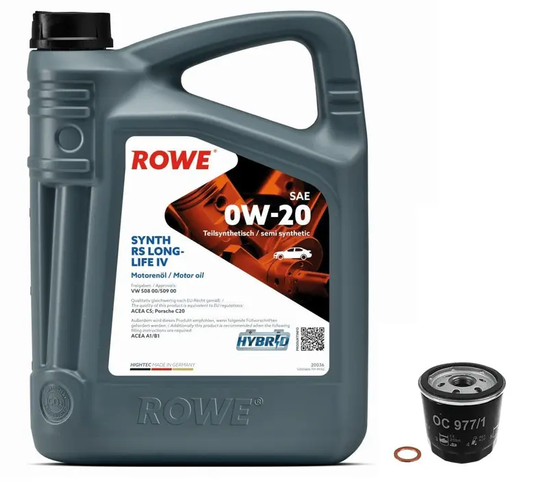 Oil Service Kit - Rowe Hightec Synth Rs Longlife Iv Sae 0W-20 - Vw / 1.4T / 2019+ / Jetta / Golf Sportwagen / 1.5T / Taos / Jetta 1