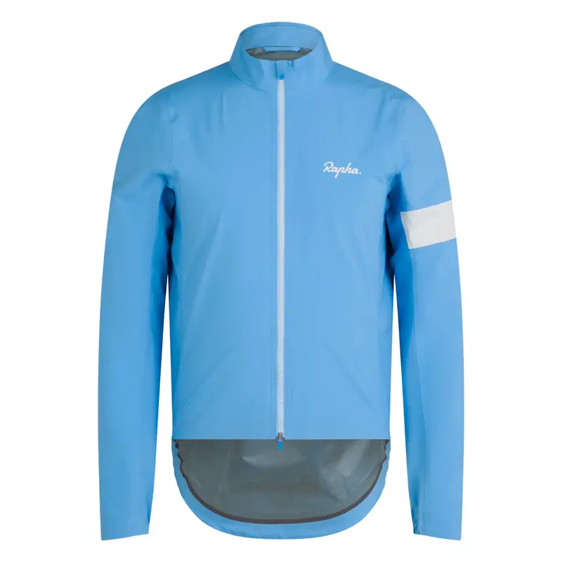 Open Box - Rapha Men's Core Rain Jacket Cornflower/White L (Small Hole In Left Outer Arm) 1