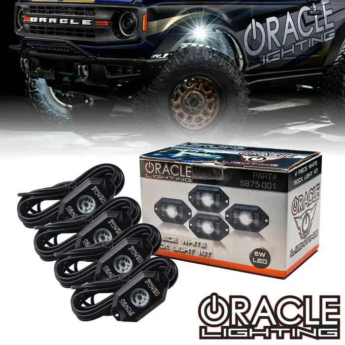 Oracle Lighting White Underbody Wheel Well Rock Light Kit - 4 Piece 1