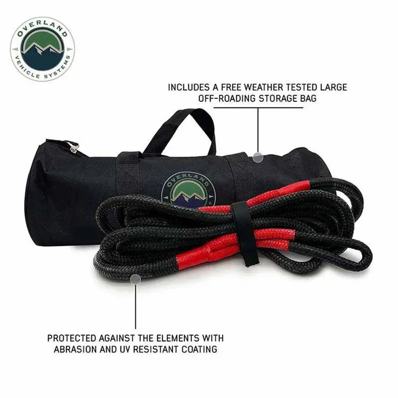 Overland Vehicle Systems Brute Kinetic Recovery Rope W/ Storage Bag 5