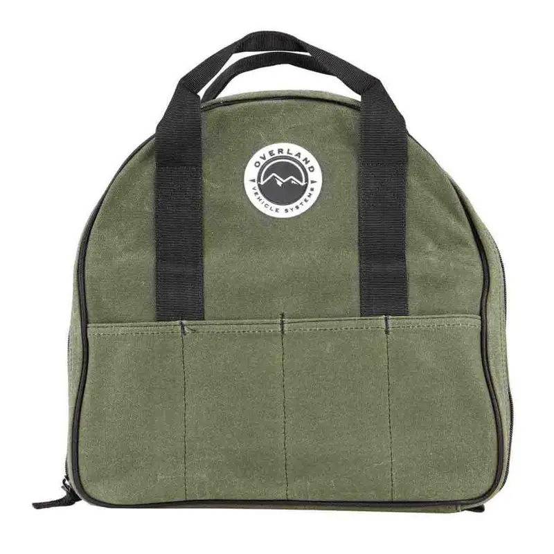 Overland Vehicle Systems Jumper Cable Storage Bag #16 Waxed Canvas 1