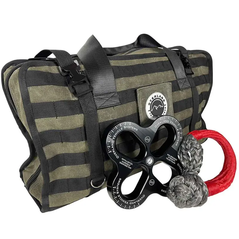 Overland Vehicle Systems Large Recovery Bag W/Handle & Straps #16 Waxed Canvas Storage 1