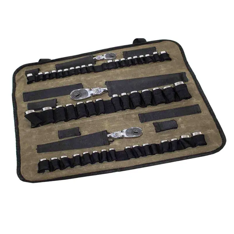 Overland Vehicle Systems Rolled Socket Organizer Storage Bag #16 Waxed Canvas 1