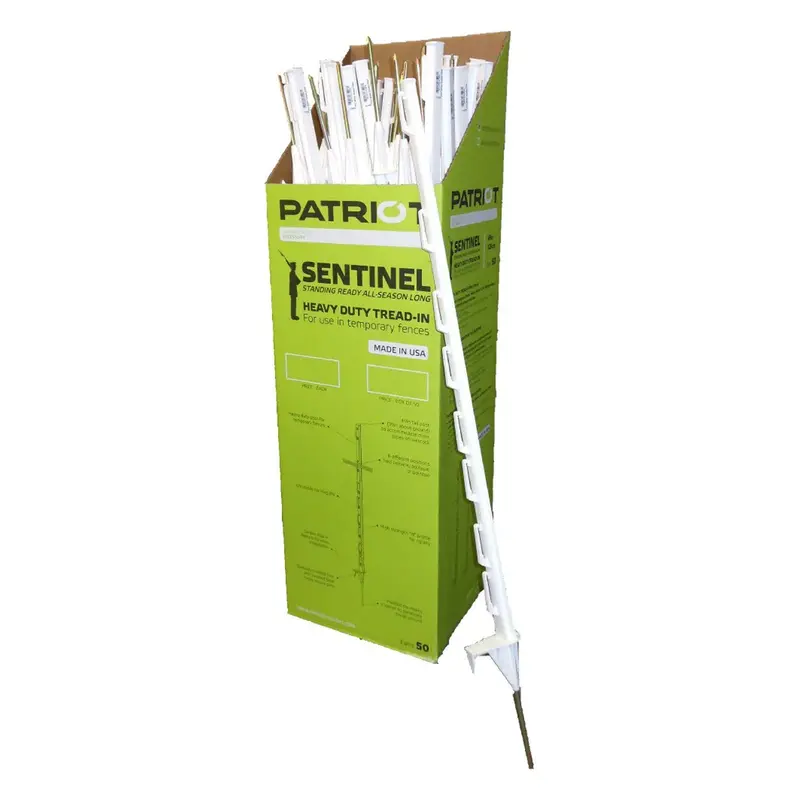 Patriot Heavy Duty Tread-In Posts 49" White 1