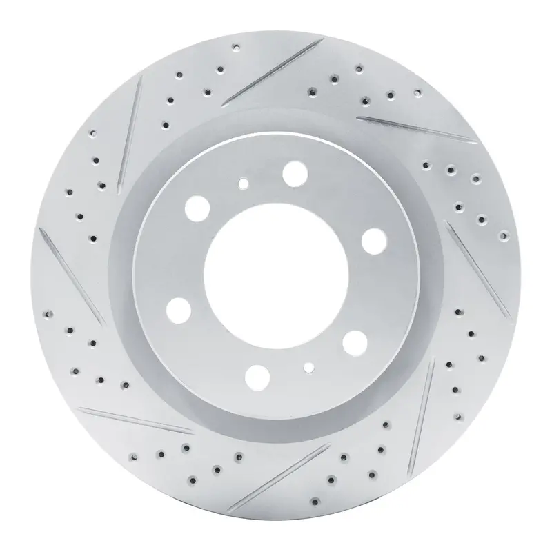 R1 Concepts 2022-2025 Lexus Gx550 Front Left Drilled & Slotted Geoperformance Rotor 1