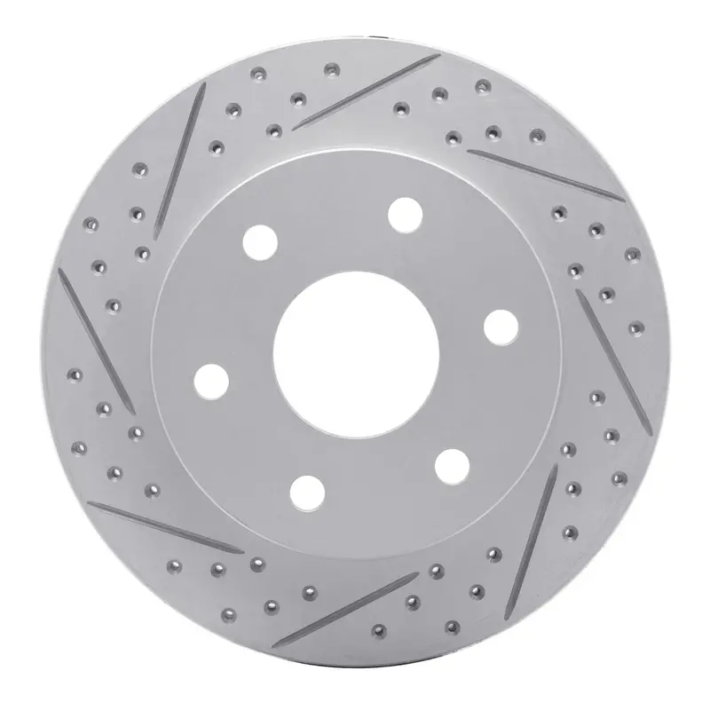 R1 Concepts 2022-2025 Lexus Lx600 Rear Left Drilled & Slotted Geoperformance Rotor 1