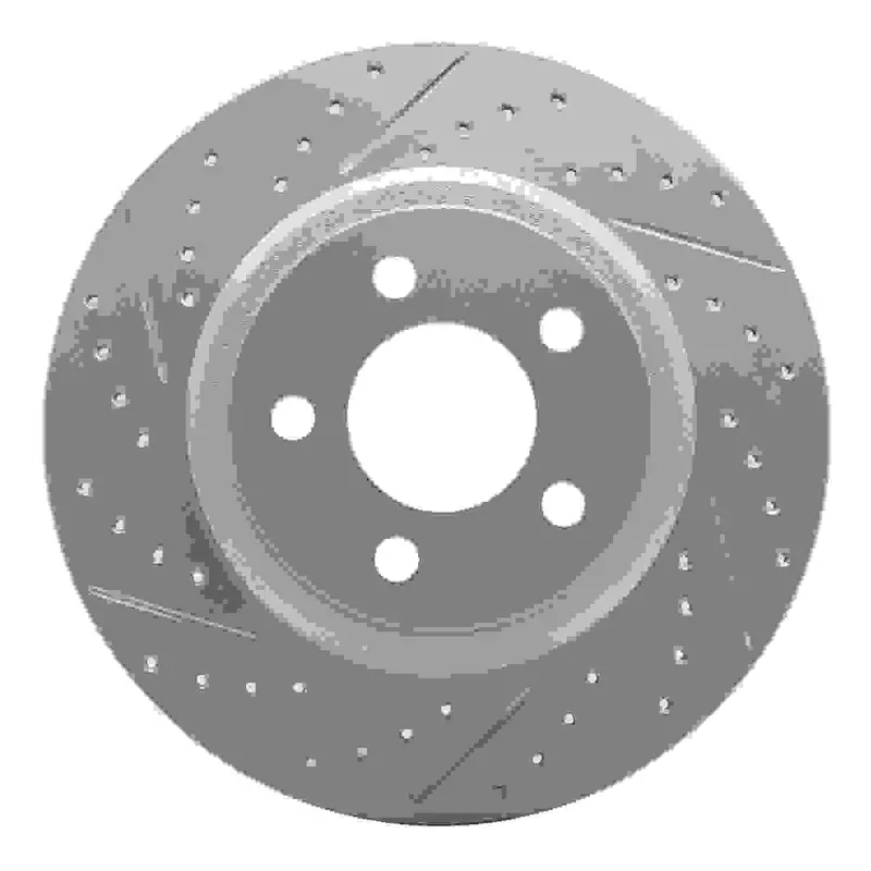 R1 Concepts 2022-2026 Acura Integra Rear Left Drilled & Slotted Geoperformance Rotor 1