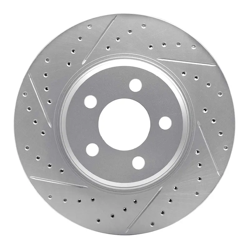 R1 Concepts 2022-2026 Kia Carnival Front Left Drilled & Slotted Geoperformance Rotor 1