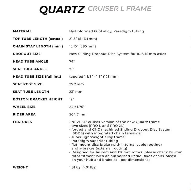 Radio Raceline Quartz Cruiser L 1