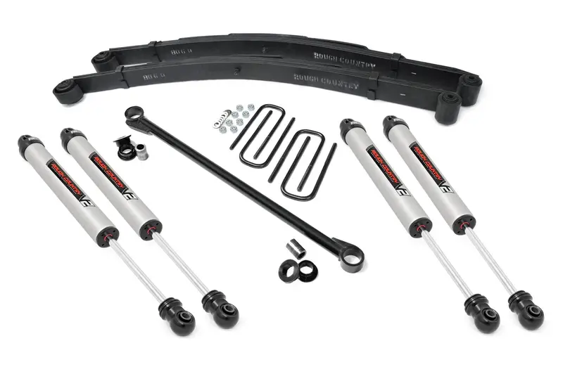 Rough Country 2.5 Inch Leveling Kit Leaf Spring V2 Fits Ford F-350 4Wd 1999-2004 1
