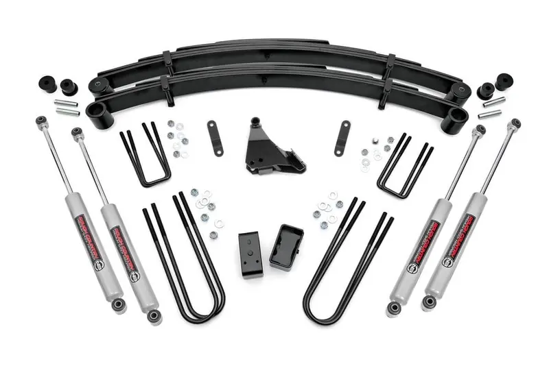 Rough Country 4 Inch Lift Kit Rear Blocks Fits Ford F-350 4Wd 1999-2004 1
