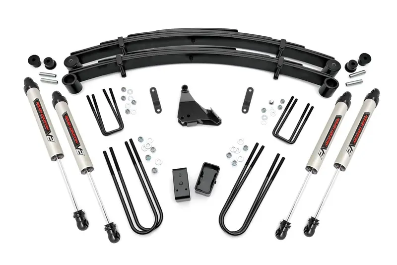 Rough Country 4 Inch Lift Kit Rear Blocks V2 Fits Ford F-350 4Wd 1999-2004 1