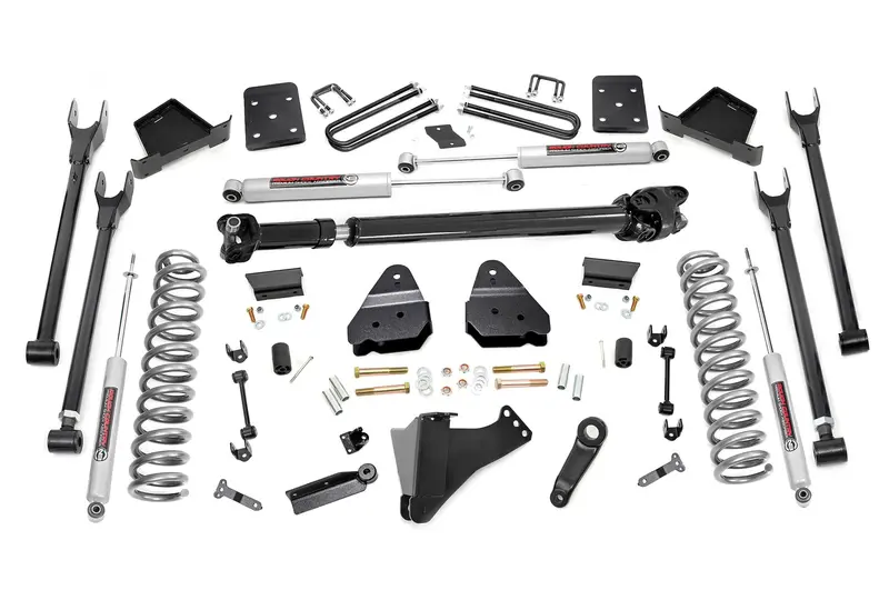 Rough Country 6 Inch Lift Kit Diesel 4-Link Fr D/S Fits Ford F-350 4Wd 2017-2022 1