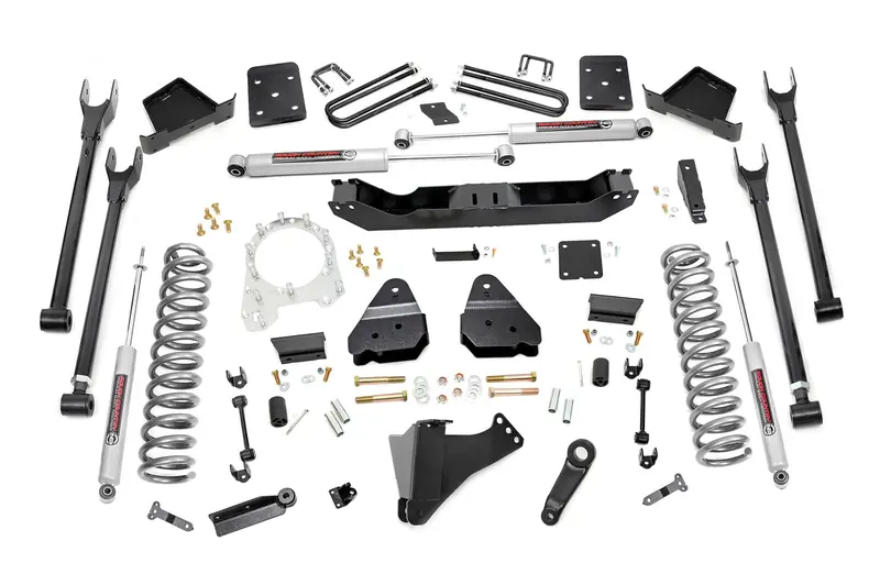 Rough Country 6 Inch Lift Kit Diesel 4-Link No Ovld Fits Ford F-350 4Wd 2017-2022 1