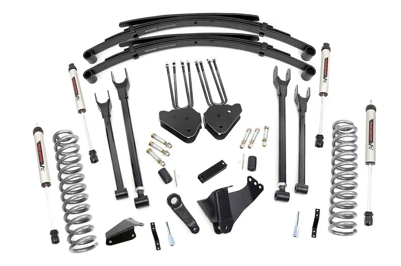 Rough Country 6 Inch Lift Kit Diesel 4 Link Rr Spring V2 Fits Ford F-350 4Wd 2005-2007 1