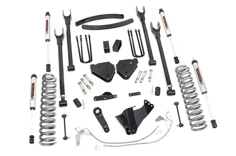 Rough Country 6 Inch Lift Kit Gas 4 Link V2 Fits Ford F-350 4Wd 2008-2010 1