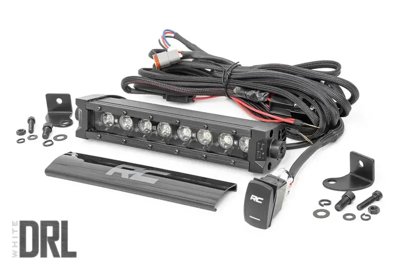 Rough Country 8" Black Series Led Light Bar W/ Amber Drl 1