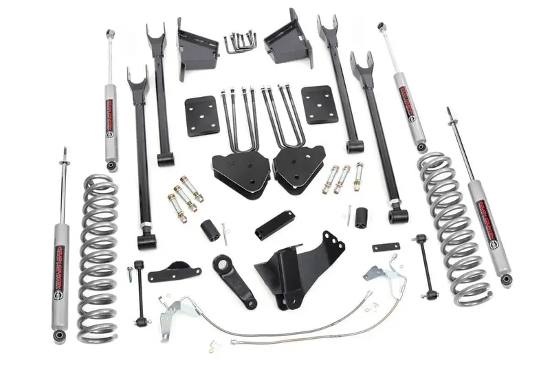 Rough Country 8 Inch Lift Kit 4 Link Fits Ford F-350 4Wd 2008-2010 1