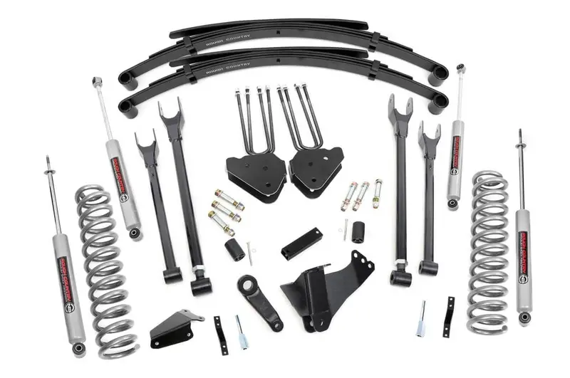 Rough Country 8 Inch Lift Kit 4 Link Rr Springs Fits Ford F-350 4Wd 2005-2007 1