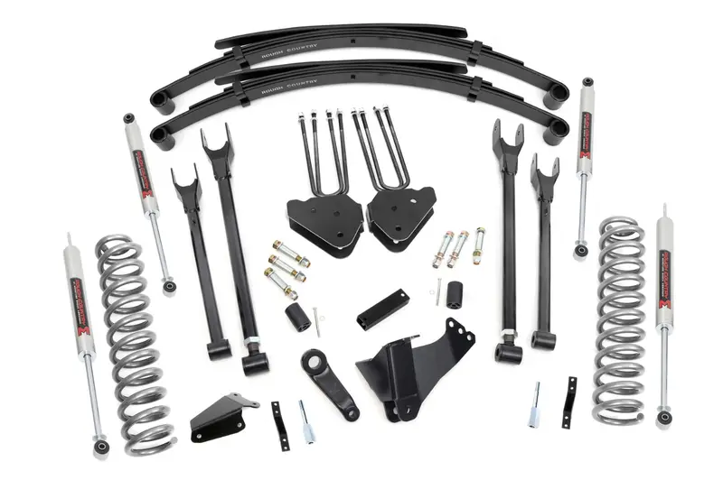 Rough Country 8 Inch Lift Kit 4 Link Rr Springs M1 Fits Ford F-350 4Wd 2005-2007 1