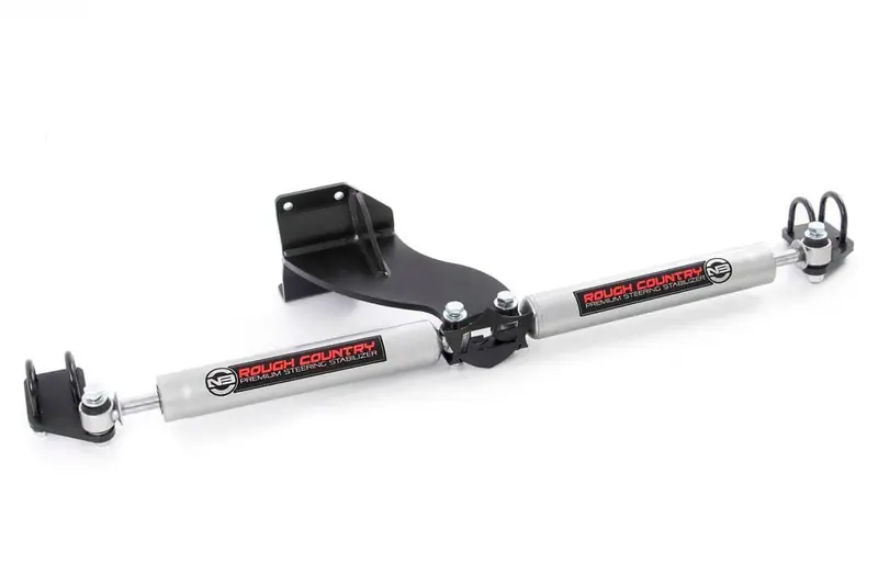 Rough Country N3 Steering Stabilizer Dual 2.5-8 Inch Lift Fits Dodge Ram 3500 4Wd 2013-2025 1