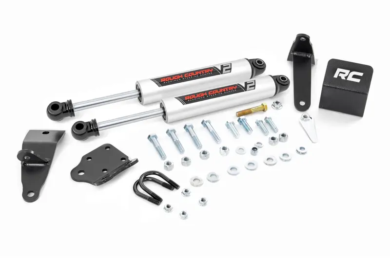 Rough Country V2 Steering Stabilizer Dual 2-8 Inch Lift Fits Dodge Ram 4Wd 2003-2012 1
