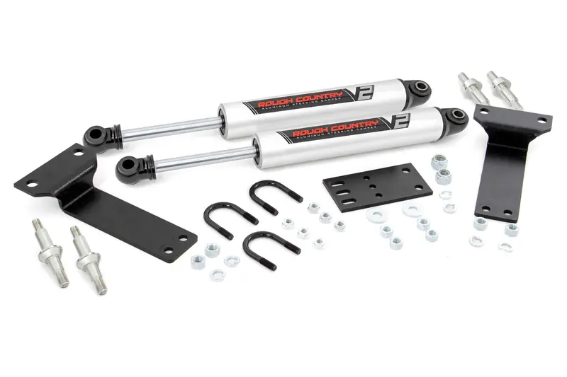 Rough Country V2 Steering Stabilizer Dual 2-8 Inch Lift Fits Ford F-350 4Wd 1999-2004 1