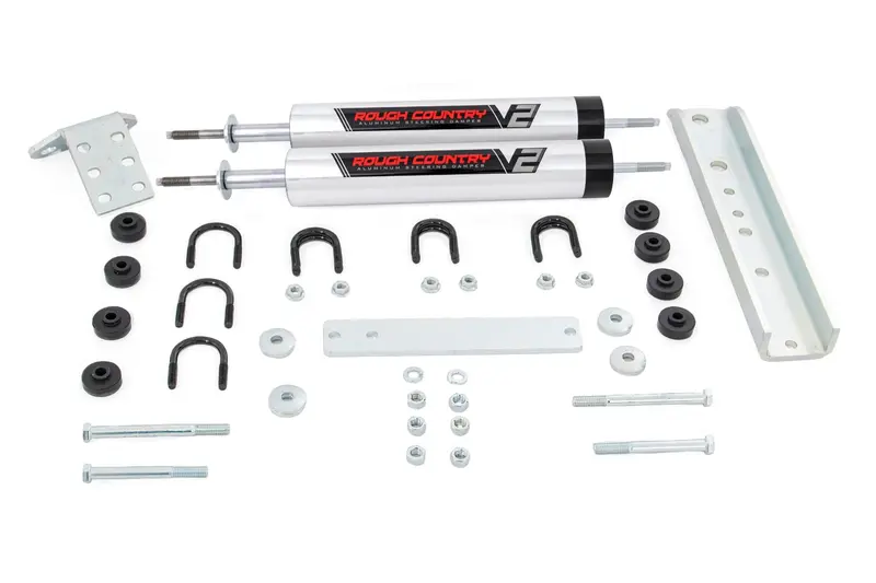 Rough Country V2 Steering Stabilizer Dual Fits Ford F-350 2Wd 1980-1996 / Ford F-350 4Wd 1980-1985 1