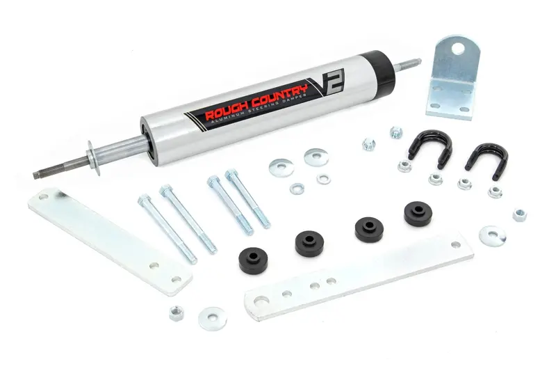 Rough Country V2 Steering Stabilizer Fits Ford F-350 2Wd 1980-1996 / Ford F-350 4Wd 1980-1985 1