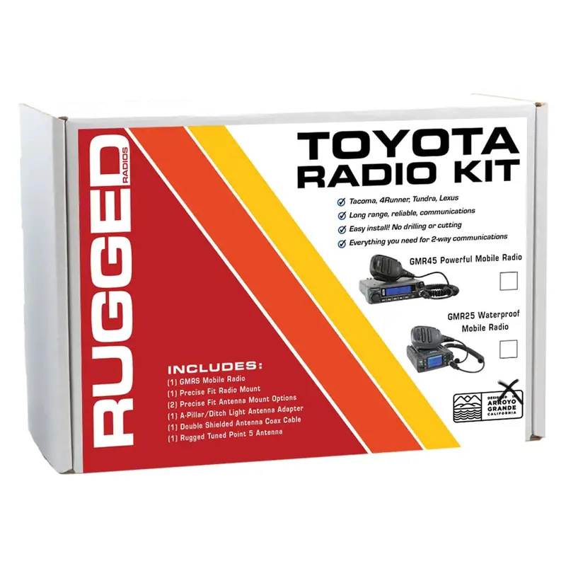 Rugged Two-Way Gmrs Mobile Radio Kit For 4Runner 1
