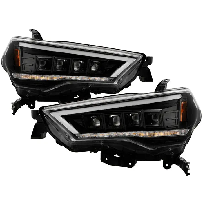 Spyder Apex Black Led Headlights W/Sequential Turn Signal For 4Runner (2014-2020) 1